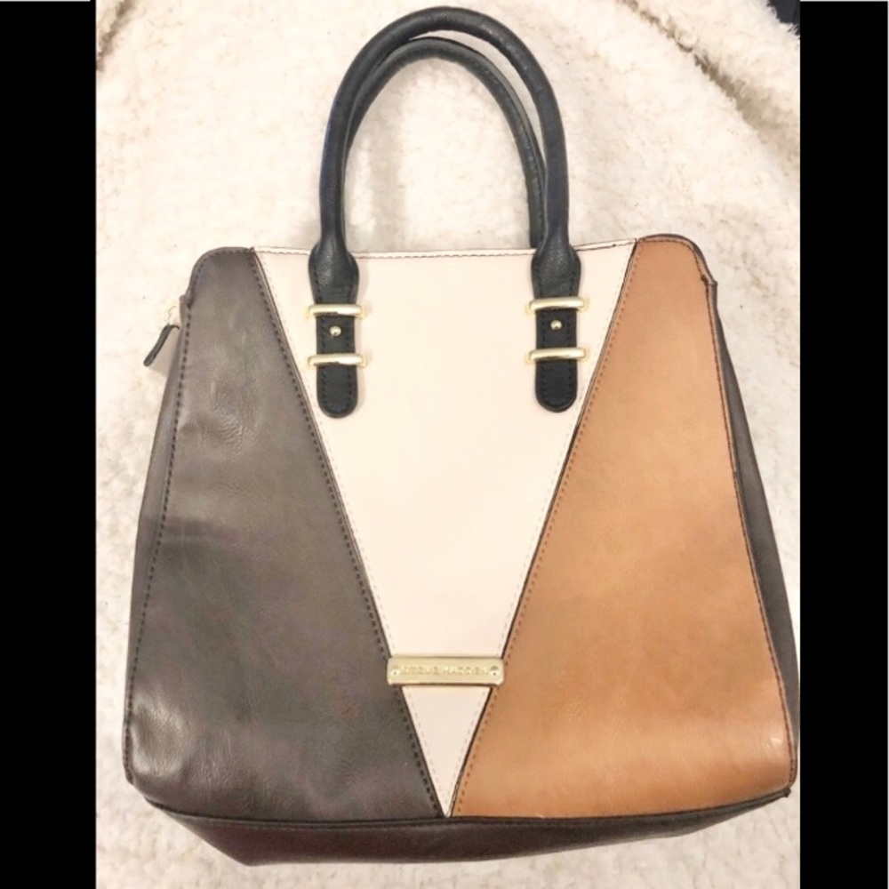 Steve Madden Brown Color Block Tote - image 1